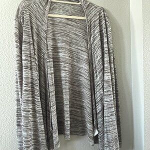 Gloria Vanderbilt brown/gray/white duster jacket